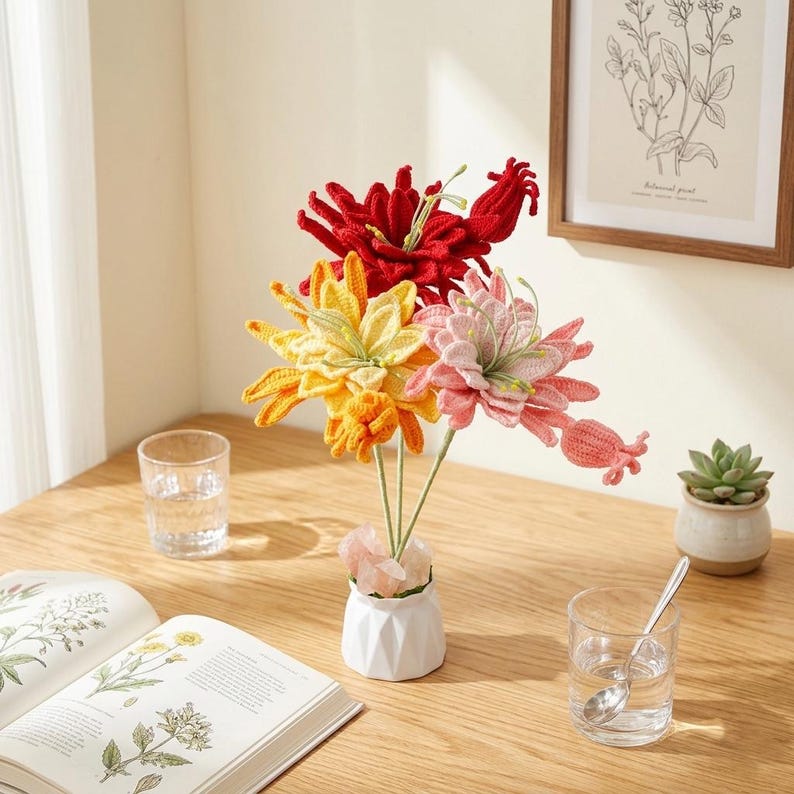 Hoe verzorg je gehaakte bloemen en decoraties?