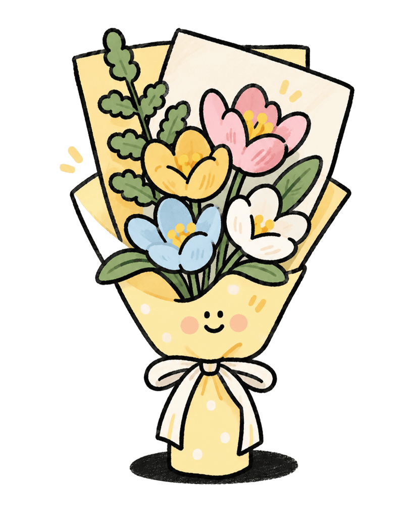 Gehaakte bloemenboeketten
