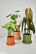 Modulaire bloempot met plantensteun en lekbak voor klimplanten en hoge kamerplanten