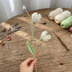 Gehaakt bloemboeket geboortemaand, handgemaakte gehaakte bloem voor verjaardag of decoratie