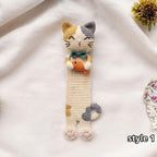 Gehaakte dierenboekenlegger, handgemaakt amigurumi met kat, beer, panda en pinguïn, voor boekenliefhebbers