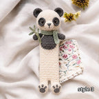 Gehaakte dierenboekenlegger, handgemaakt amigurumi met kat, beer, panda en pinguïn, voor boekenliefhebbers